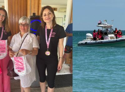 Da Rimini a Porto Potenza Picena: in gommone per la prevenzione oncologica