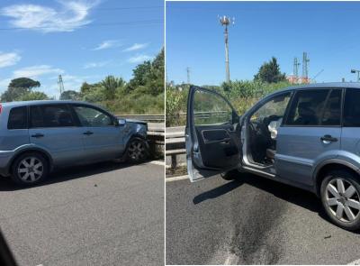 Civitanova, auto finisce contro lo spartitraffico in superstrada: il conducente in ospedale