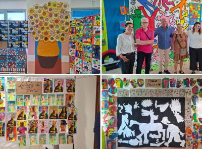 Porto Recanati, all'Istituto Medi la mostra "Cuori d'Artista": le opere dei bambini in esposizione