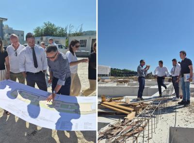 Tolentino, sopralluogo al cantiere del campus. Gentilucci: "Siamo in linea con i tempi, a luglio la struttura"