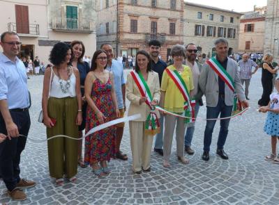 Montecassiano, inaugurata piazza Unità d’Italia dopo i lavori di riqualificazione