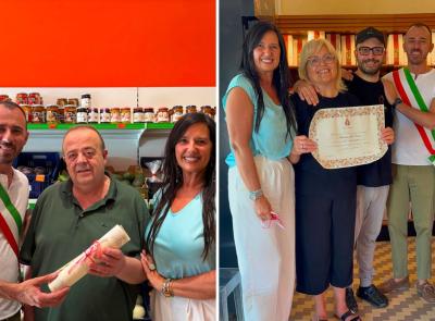 Matelica, da 40 e 60 anni al servizio della città: premiate Gila Carni e Ortofresco