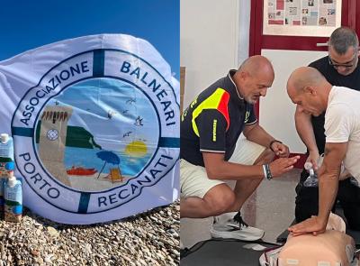 Porto Recanati rafforza la sicurezza in spiaggia: 23 operatori formati e 10 nuovi defibrillatori sul litorale