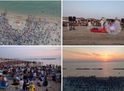 Potenza Picena, in 2mila in spiaggia per il sorgere del sole: 'Alba Musicale' allo chalet 'Lo Scoglio'