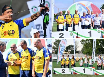 Arcieri del Medio Chienti, è festa tricolore: oro e tre argenti ai Campionati Italiani