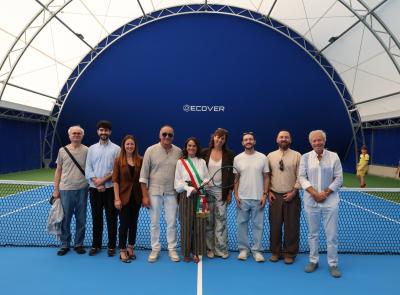 Mantecassiano, inaugurato il nuovo campo da tennis coperto al Polo Sportivo di San Liberato