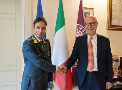 UniMc, il rettore McCourt incontra il nuovo comandante della Guardia di Finanza di Macerata