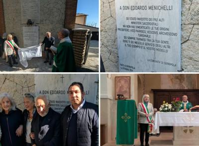San Severino ricorda il cardinale Edoardo Menichelli: una targa per il suo legame con Serripola