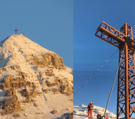 La croce sul Monte Bove torna a svettare su Ussita: un momento atteso 3 anni