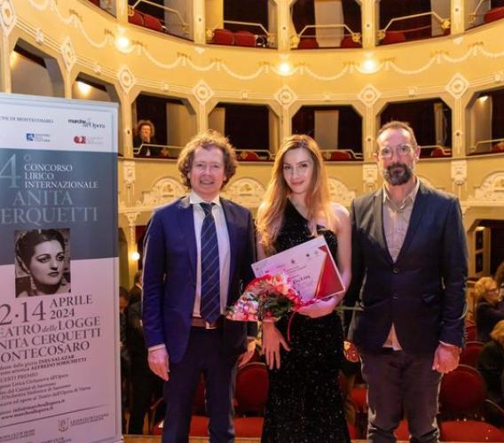 Montecosaro, la mezzosoprano Tamar Ugrekhelidze si aggiudica 14° concorso lirico Anita Cerquetti