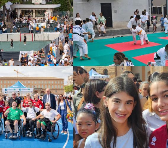 Civitanova, una domenica a tutto sport: in migliaia affollano il centro, Sofia Raffaeli super ospite