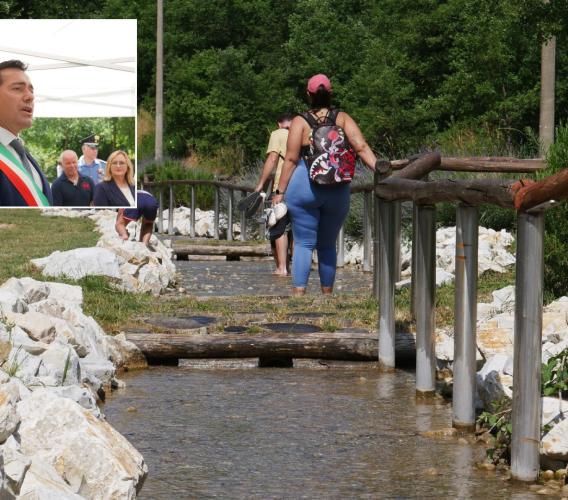 Pieve Torina, il percorso Kneipp si illumina di notte: nuova luce sul Sentiero delle Acque