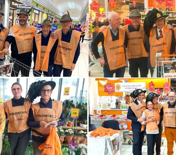 Macerata, bersaglieri e alpini uniti nella solidarietà: 62 tonnellate di cibo raccolte per la Colletta Alimentare
