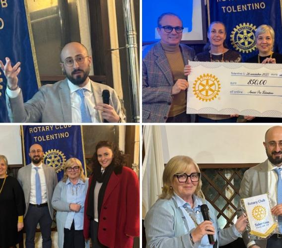 Sostenibilità e solidarietà al centro della serata del Rotary Club Tolentino