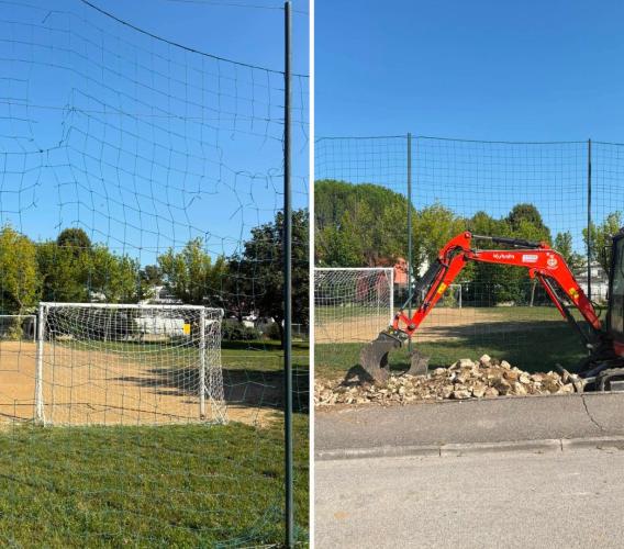 Matelica, nuove luci al campetto di Regina Pacis: lavori anche a Ferragosto