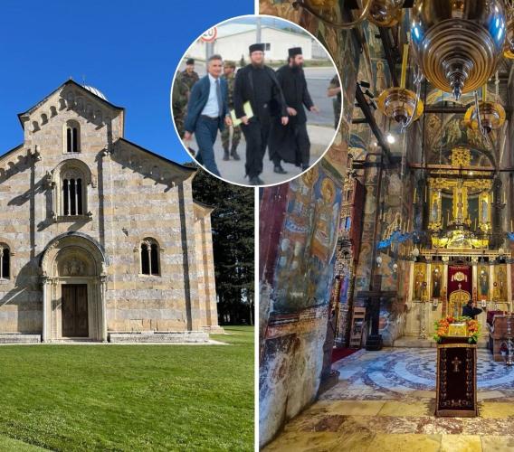 Andrea Angeli e il legame con Decani: i monaci intonano l'Inno dei cherubini (FOTO e VIDEO)