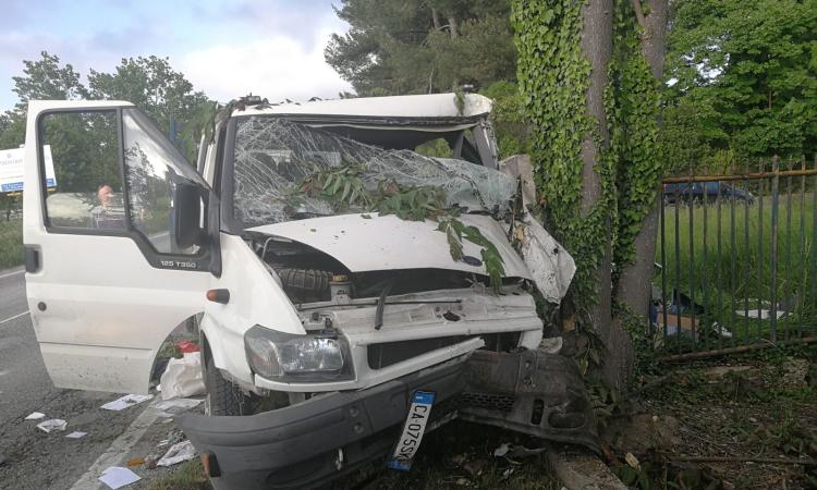 Malore alla guida, sbanda e si schianta contro un albero: è gravissimo Malore alla guida, sbanda e si schianta contro un albero: è gravissimo