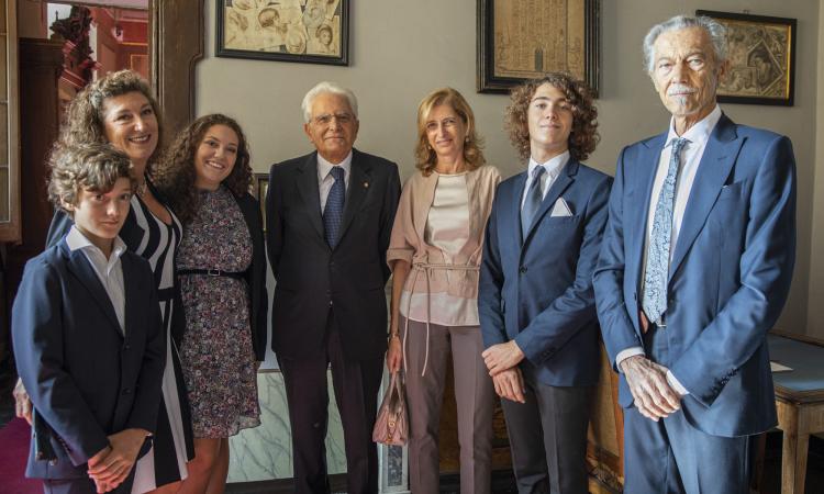 Recanati, visita del Presidente Mattarella a casa Leopardi: incontro con i discendenti del poeta (FOTO)