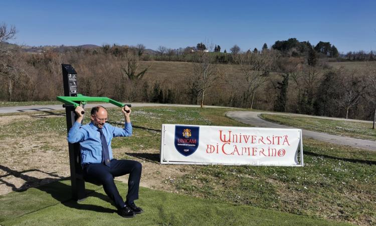 Unicam,  il rettore Pettinari "mostra i muscoli": inaugurata nuova palestra all'aperto del Cus