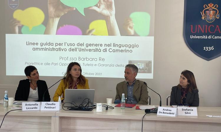 ll linguaggio di genere al centro di un convegno promosso dall'Unicam