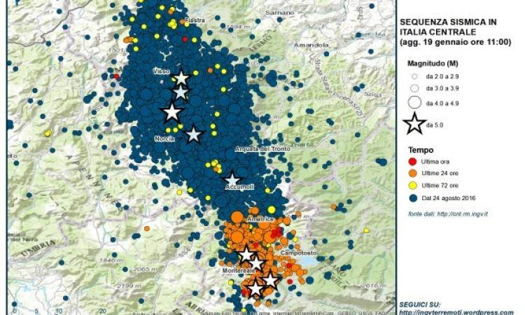 Nuova sequenza sismica, oltre 500 scosse in meno di 24 ore
