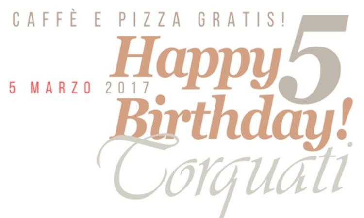 "Buon compleanno Torquati": si festeggiano i cinque anni di attività con caffè e pizza gratis