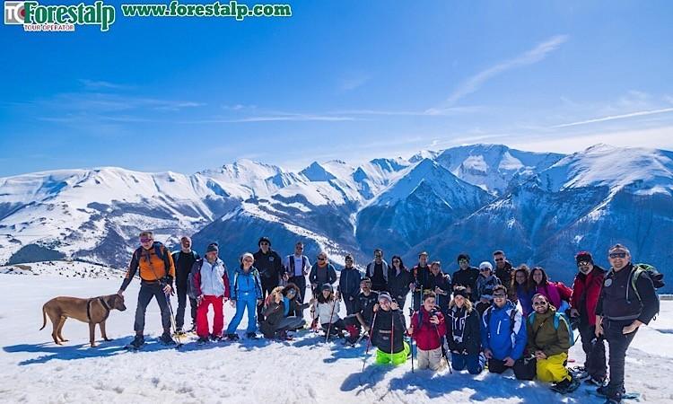 Grande partecipazione all'ultima ciaspolata del Camoscio Sibillini e Forestalp