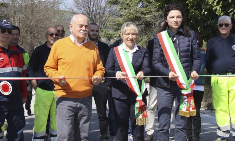 Sisma, riapre la strada che collega San Severino a Serrapetrona