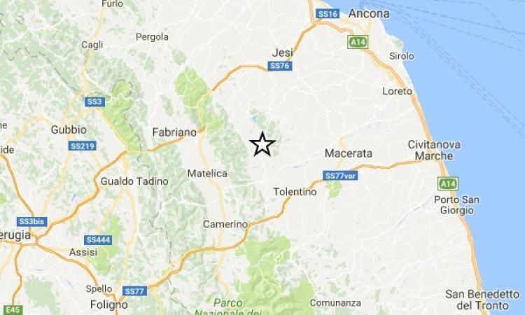 Terremoto di magnitudo ML 2.3 alle 8.41 a San Severino Marche