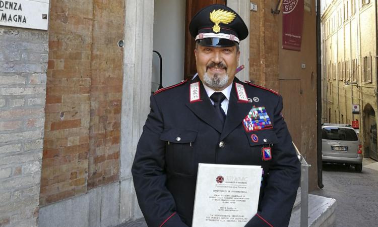 Il maresciallo Faiazza fa tris:  terza laurea per il comandante della Stazione dei carabinieri di Camerino