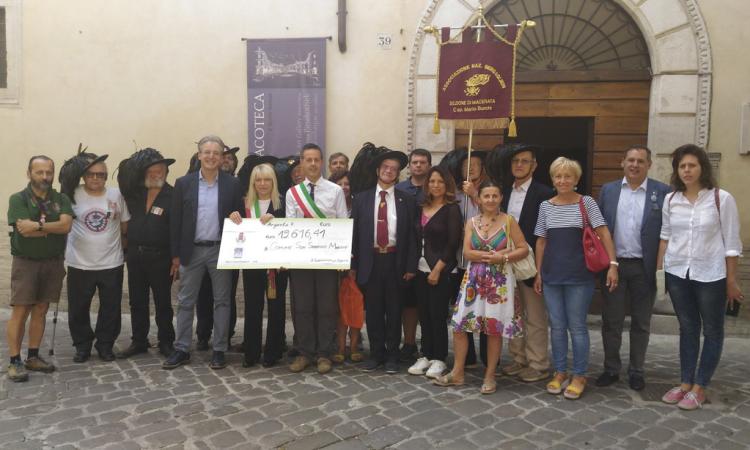 Sisma: A San Severino ventimila euro dal comune di Argenta. Un euro per ogni abitante