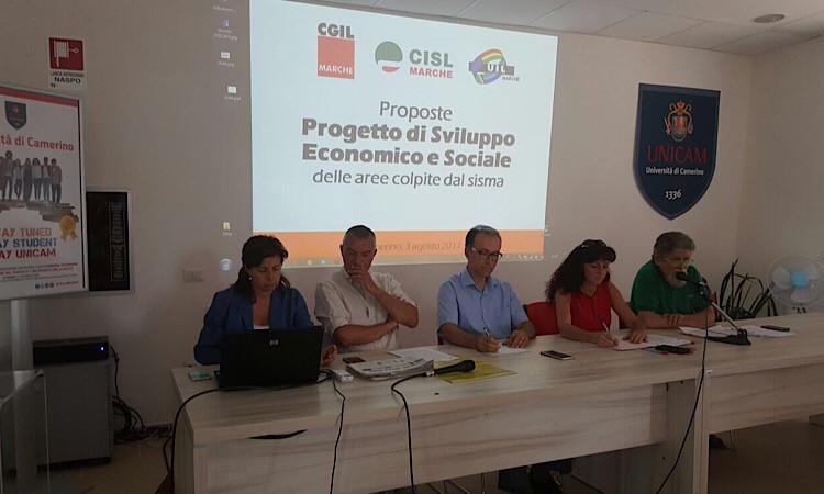 Cgil, Cisl e Uil, proposte per lo sviluppo economico e sociale delle aree colpite dal sisma