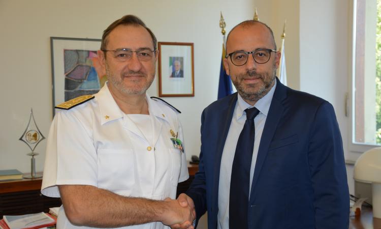 Mastrovincenzo ha ricevuto a Palazzo delle Marche  il comandante delle Scuole della Marina Militare