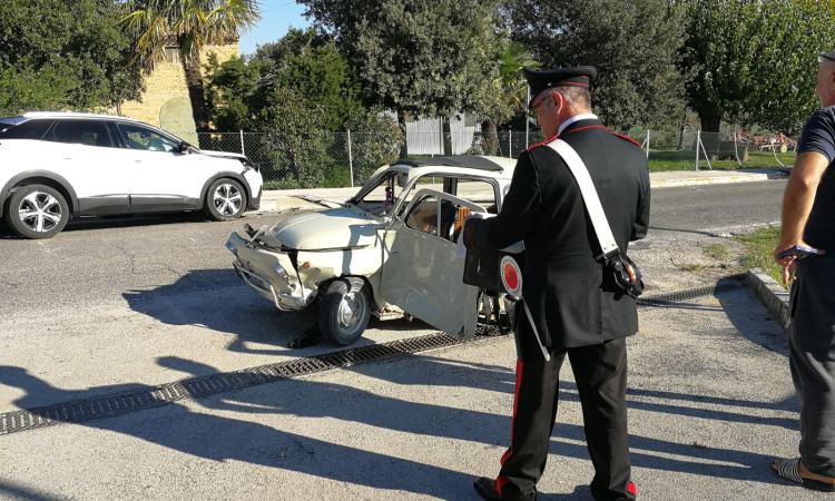 Violento scontro a Montelupone: grave un uomo trasportato in eliambulanza a Torrette