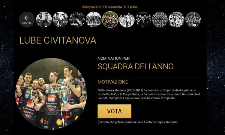 Lube in nomination nei Gazzetta Sport Awards come "Squadra dell'anno"