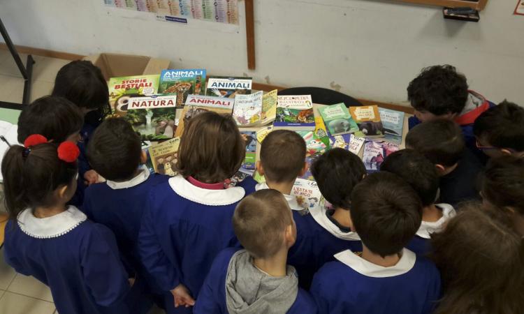 Il Parco Zoo di Falconara regala libri alla primaria di Grottaccia di Cingoli