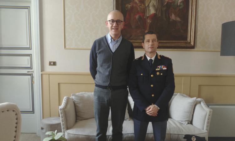 Visita a Palazzo Sforza del nuovo Comandante della Polizia Stradale provinciale