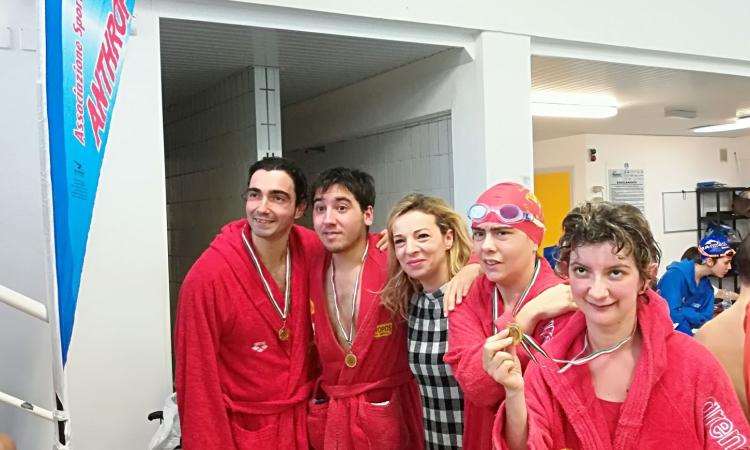 Pieno di medaglie per i giovani civitanovesi al Campionato Regionale FISDIR di nuoto
