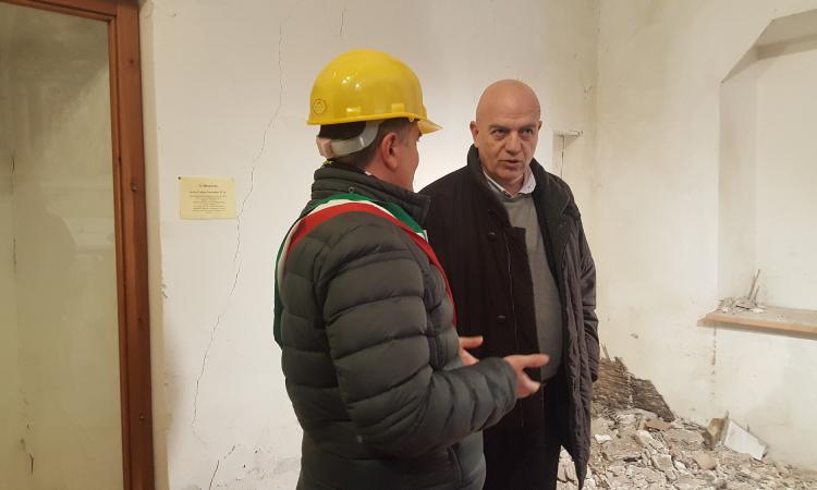 Marco Rizzo visita Gagliole insieme al sindaco Mauro Riccioni