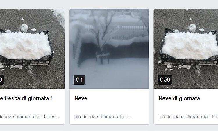 Annunci per vendita neve: la burla corre sul web