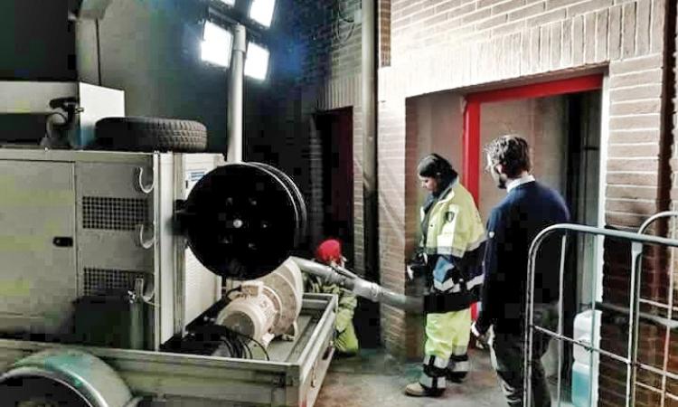 San Severino, emergenza maltempo: allagato il vano ascensore della casa di riposo