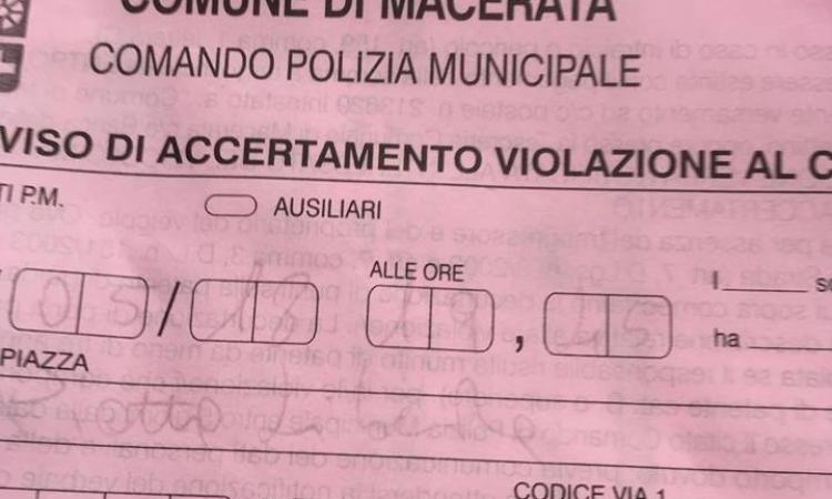 A Macerata la "multa al futuro". Lo sfogo di un automobilista su Facebook (FOTO)
