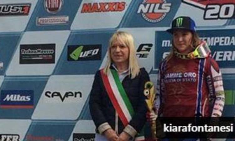 San Severino, il sindaco premia Kiara Fontanesi sul podio del rinnovato tracciato del S. Pacifico San Severino, il sindaco premia Kiara Fontanesi sul podio del rinnovato tracciato del S. Pacifico