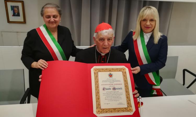 Il sindaco Piermattei alla cerimonia per la cittadinanza onoraria di Ancona al cardinale Edoardo Menichelli