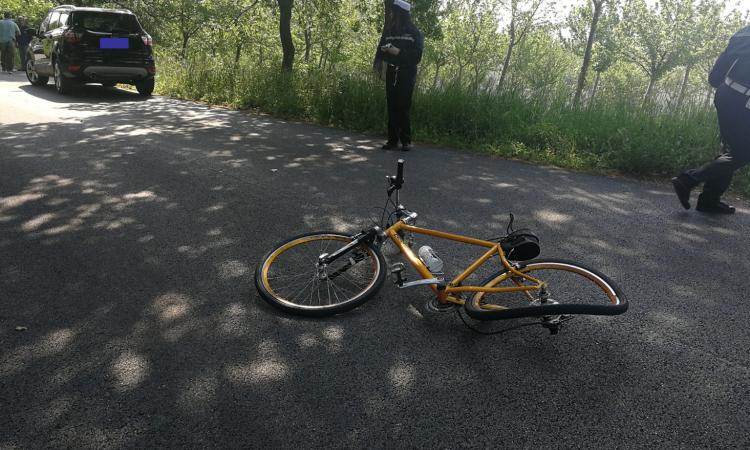 Ciclista travolto a Montelupone: inutili i soccorsi - FOTO