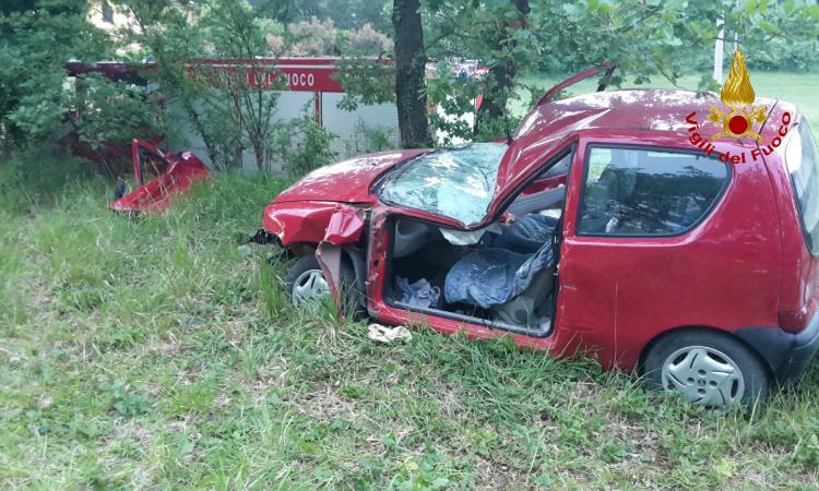 Perde il controllo dell'auto e finisce contro un albero: grave 73enne
