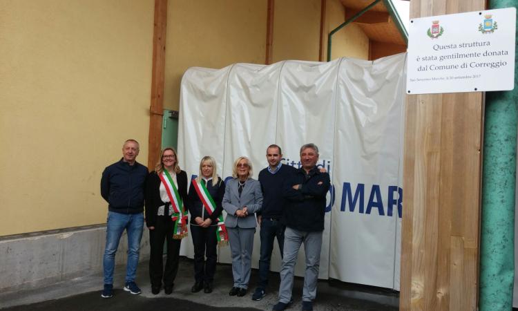 Terremoto: da Correggio un tunnel estensibile per la nuova palestra di San Severino Terremoto: da Correggio un tunnel estensibile per la nuova palestra di San Severino