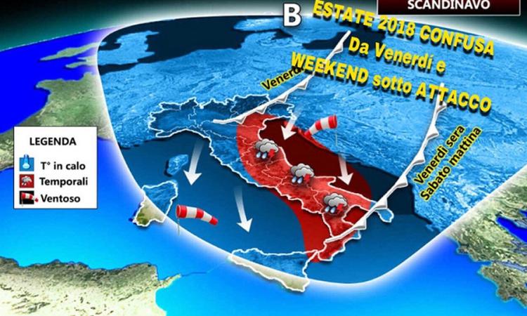 Freddo, pioggia e grandine: in arrivo un vero e proprio cataclisma nel weekend