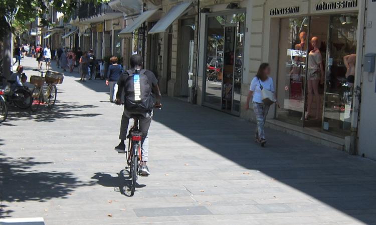 Nuova "ciclabile" a Civitanova: il centralissimo corso Umberto I