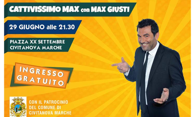 Civitanova, Max Giusti apre la stagione degli spettacoli in piazza XX Settembre Civitanova, Max Giusti apre la stagione degli spettacoli in piazza XX Settembre